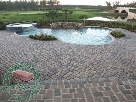 Piece Lowcountry Cobble Lowcountry Paver Pool Coping Concrete