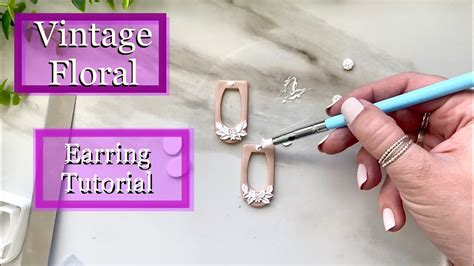 Diy Polymer Clay Vintage Floral Earring Tutorial Youtube