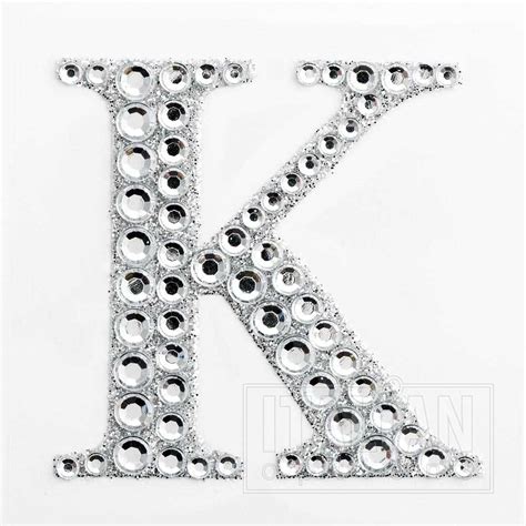 5cm – Diamante Glitter Letter K | Italian Options