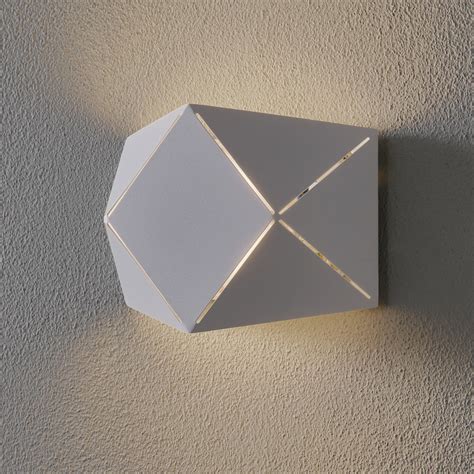 Zandor Led Wall Lamp In White Width Cm Lights Co Uk