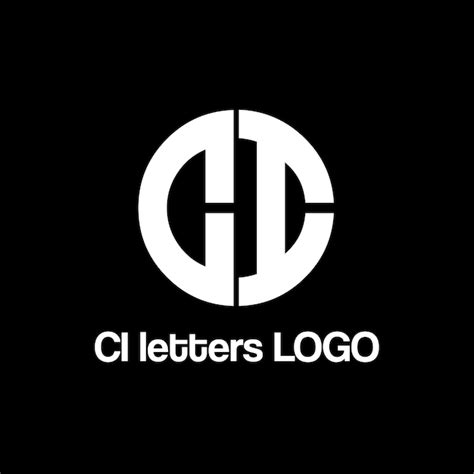 Diseño del logotipo vectorial de letras ci Vector Premium