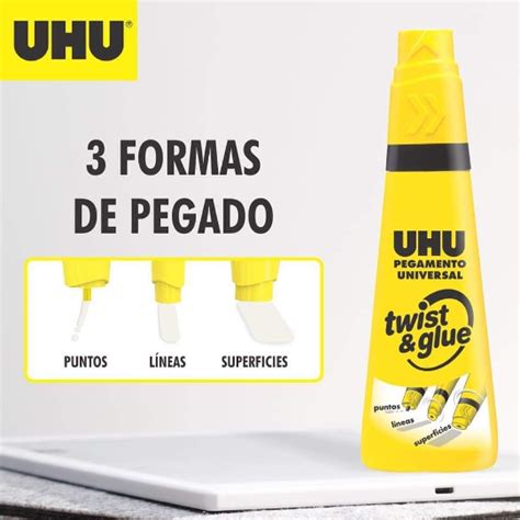 Pegamento Universal Uhu Twist And Glue X 90 Ml Tienda Util