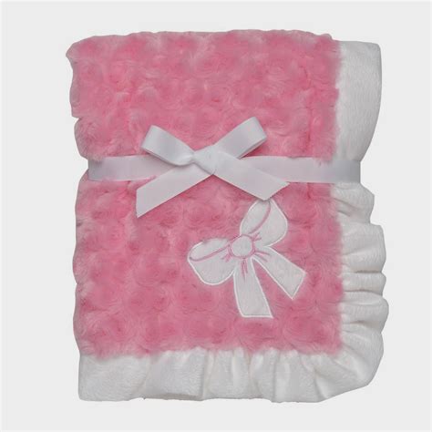 All Things Children Baby Starters Plush Swirl Blanket Bow Pink