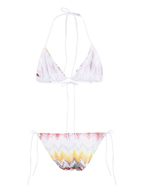 Missoni Zig Zag Pattern Bikini Set Farfetch