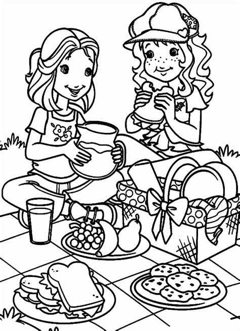 Coloring Pages Family Picnic - Coloring Home