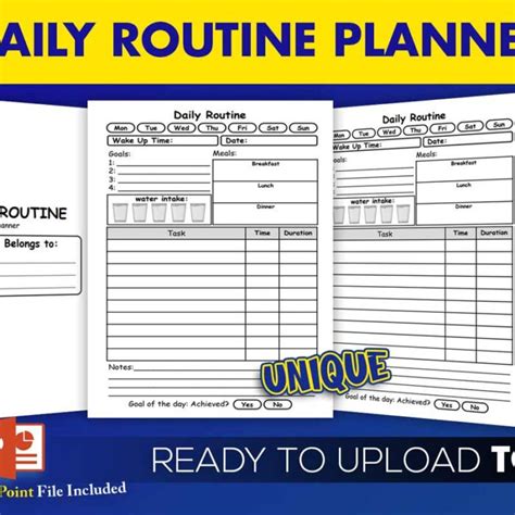 Printable Daily Routine Habit Tracker Beast Designer Best KDP Interiors