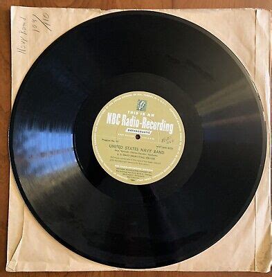 Transcription Disc Nbc Radio Recording United States Navy Band