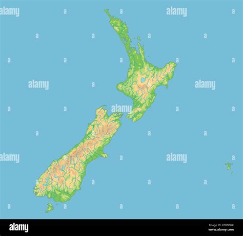 Physical map of new zealand hi-res stock photography and images - Alamy