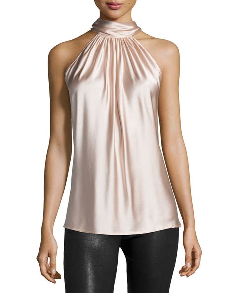 Ramy Brook Paige Halter Neck Top In Pink Lyst