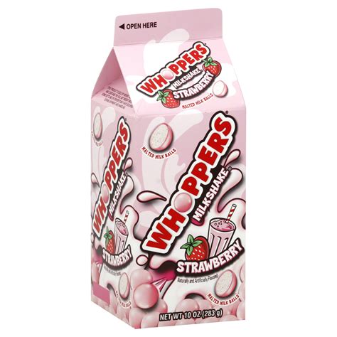 Whoppers Strawberry Milkshake 10 Ounce Carton