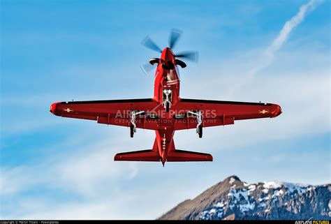 A Switzerland Air Force Pilatus Pc At Axalp Ebenfluh Range