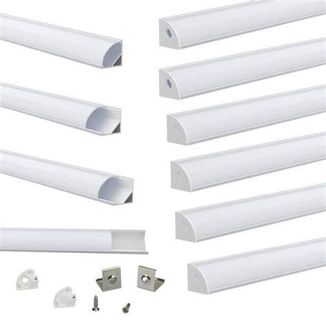 V Shape Led Aluminum Channel Muzata 10 Pack 1Meter 3 3ft Led Channels