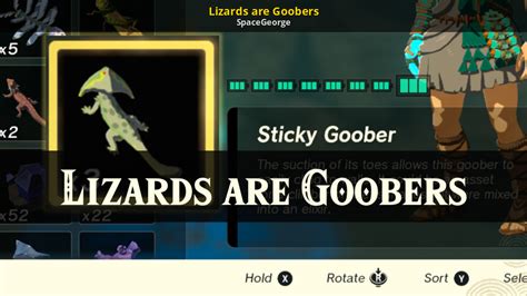 Lizards Are Goobers The Legend Of Zelda Tears Of The Kingdom Mods