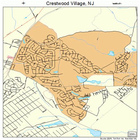 Crestwood Village New Jersey Street Map 3415910