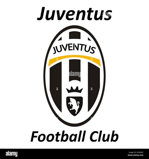 Juventus FC emblem on iconic black and white backdrop. Legendary ...