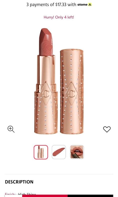 Charlotte Tilbury Nude Romance Lipstick Beauty Personal Care Face Makeup On Carousell