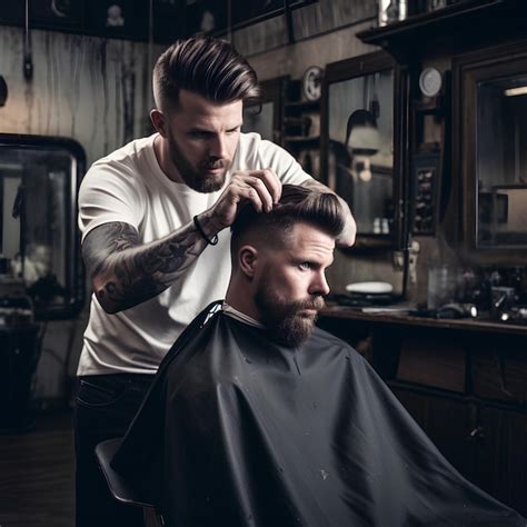 Premium Photo | Barber Cutting Hair