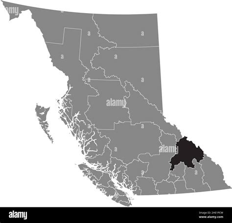 Black Flat Blank Highlighted Location Map Of The Columbiashuswap