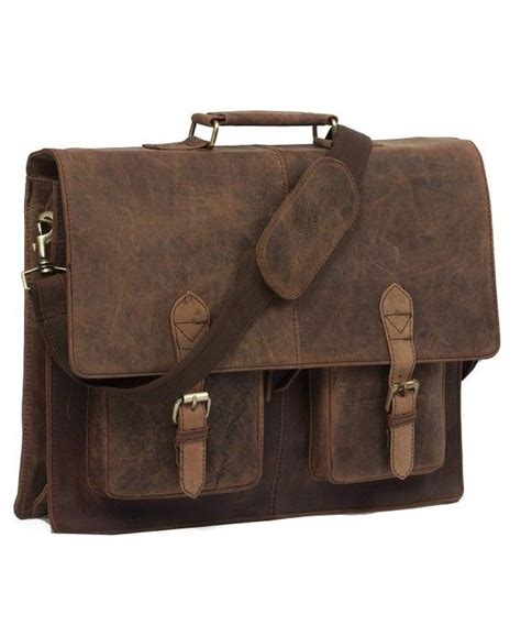 Rustic Vintage Leather Messenger Bag Laptop Bag Briefcase Satchel Bag