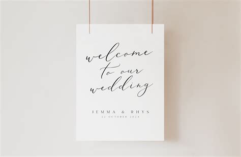 Printable Wedding Welcome Sign Wedding Sign Template Wedding - Etsy