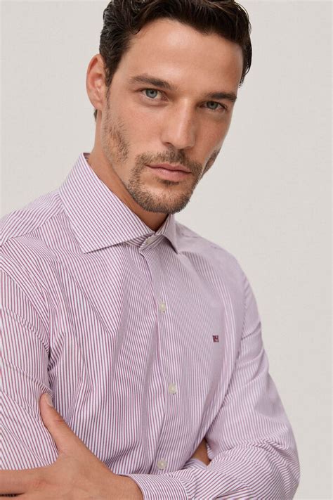 Camisa Vestir Facil Plancha Y Antimanchas Rayas Regular Fit Camisas De Hombre Cortefiel