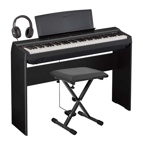 Yamaha P121 Pacote De Piano Digital Preto Na Gear4Music