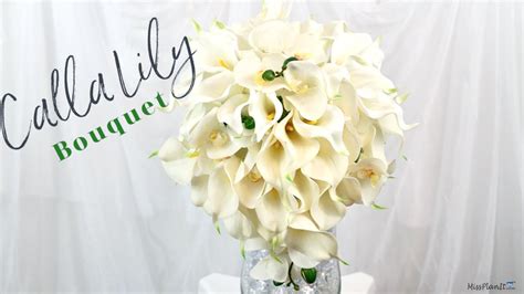 3 Easy Step Cascading Calla Lily Bridal Bouquet Budget Weddings DIY