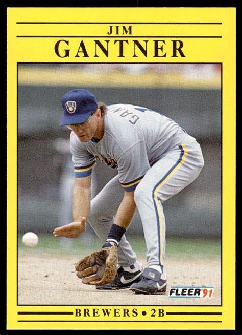 Fleer Baseball Card Jim Gantner Milwaukee Brewers Ebay