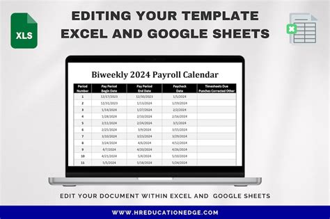 Biweekly Payroll Calendar Ms Editable Word Excel Pay Period Start