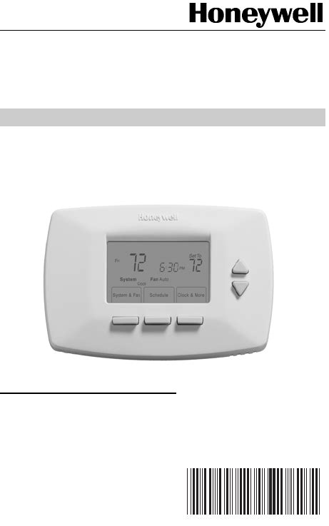 Honeywell Thermostat Rth7500d User Guide