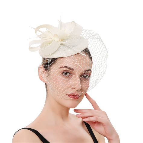 Pcs Hats For Women Fascinators Womens Pillbox Flower Hat Tea Party