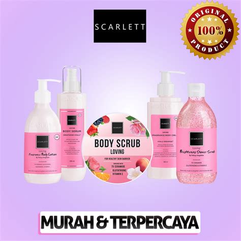 Jual Scarlett Whitening Loving Series Body Lotion Body Scrub