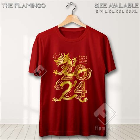 Jual Kaos Imlek Chinese New Year Shio Naga Gold T Shirt Gong