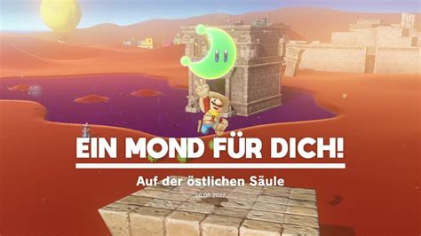 Wüstenland Mond 76 Auf der östlichen Säule bekommen Super Mario