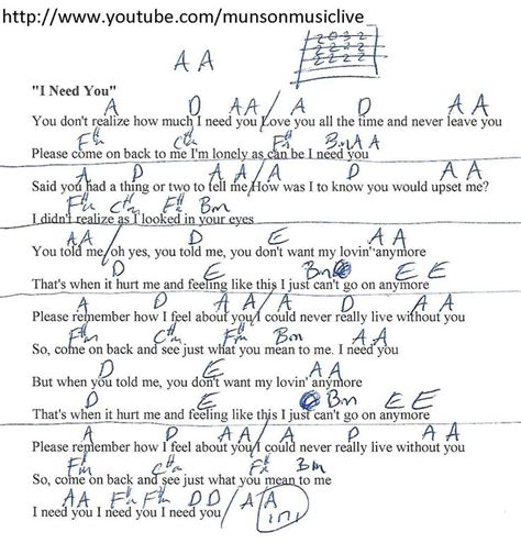 You And Me Guitar Chords