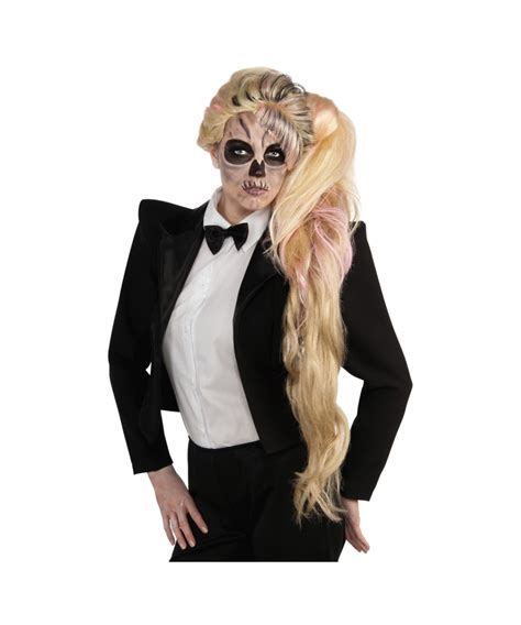 Adult Lady Gaga Side Ponytail Halloween Wig - Adult Wigs