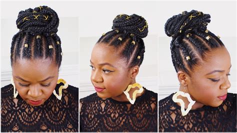 Cornrow Braids Hairstyle With Extension Youtube