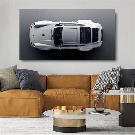 Porsche Wall Art,porsche 911 Carrera White Canvas Wall Art,living Room ...