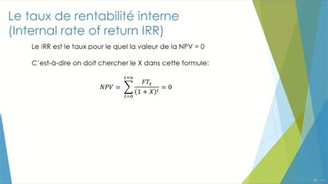 15 Le taux de rentabilité interne ANALYSE FINANCIÈRE DES PROJETS