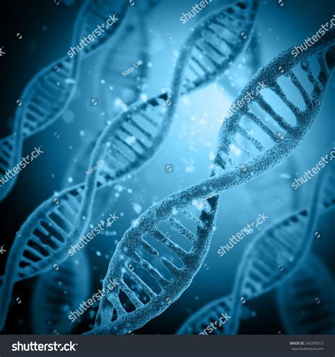 Digital Illustration Dna Structure Colour Background Stock Illustration