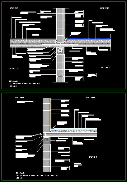 Detalles Constructivos En Muros En Autocad Librer A Cad