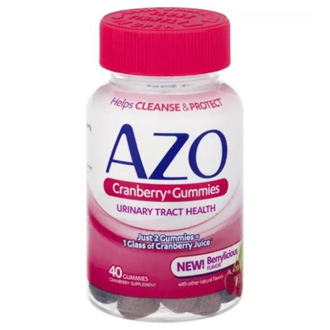 Azo Cranberry Urinary Tract Health Supplement Berrylicious Flavor 40