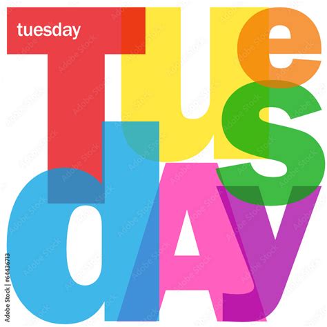 "TUESDAY" (agenda calendar week day date time planning meeting) Stock ...