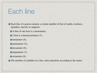 Rhythm and Meter in Poetry | PPT