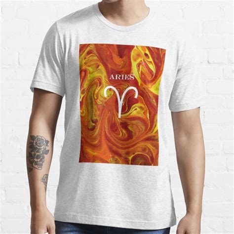 Aries Zodiac Sign With Symbol T Shirt For Sale By Sallysmk