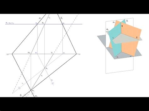 Intersección de planos oblicuos en Sistema Diédrico trazas que se