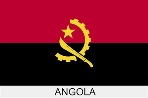 Bandeira de Angola | Vetor Premium