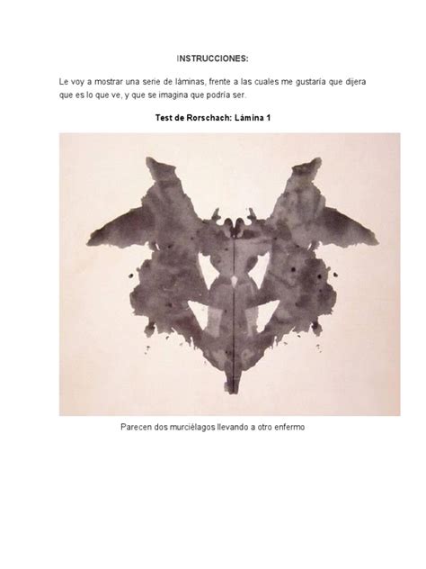 10 Laminas Test Rorschach Nov 2020 Pdf