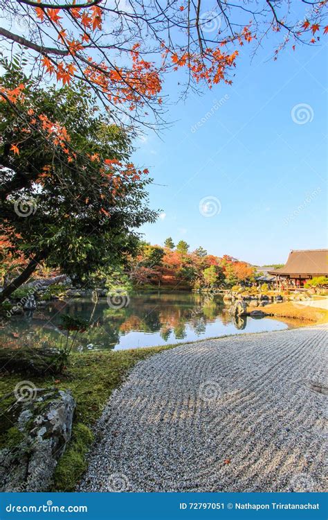 Sogen Pond At Tenryu Ji Temple Arashiyama Stock Image Image Of