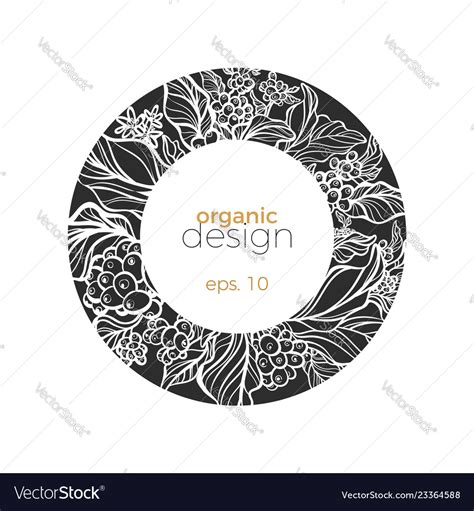 Template Organic Circle Symbol Royalty Free Vector Image